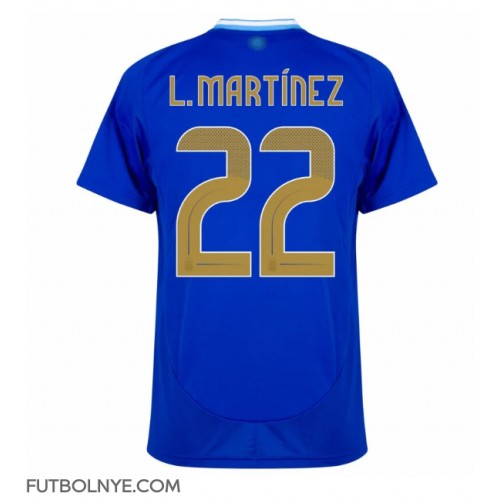 Camiseta Argentina Lautaro Martinez #22 Visitante Equipación Copa America 2024 manga corta